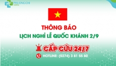 Thông báo nghỉ lễ Quốc Khánh 2/9/2023 - Bệnh viện Đa khoa Phương Chi