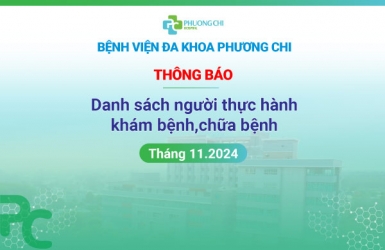 Danh sách người thực hành khám bệnh,chữa bệnh tháng 11.2024